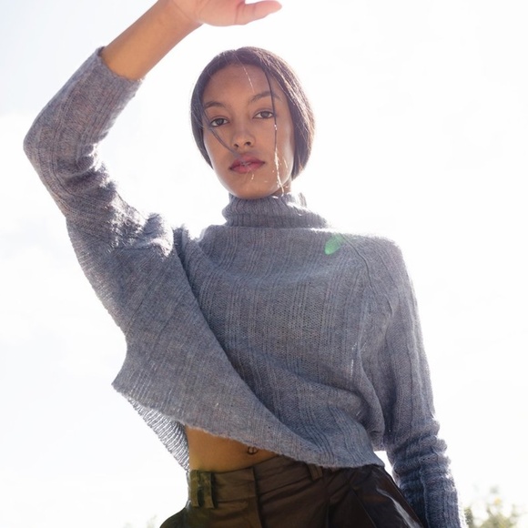 ATELIER DELPHINE The Henrietta Top Almond Chili Stripe Sweater Cotton Blend XS - Picture 3 of 13